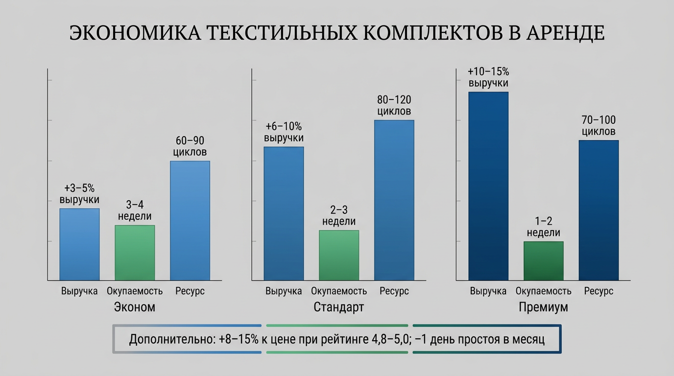 Экономика текстильных комплектов в аренде